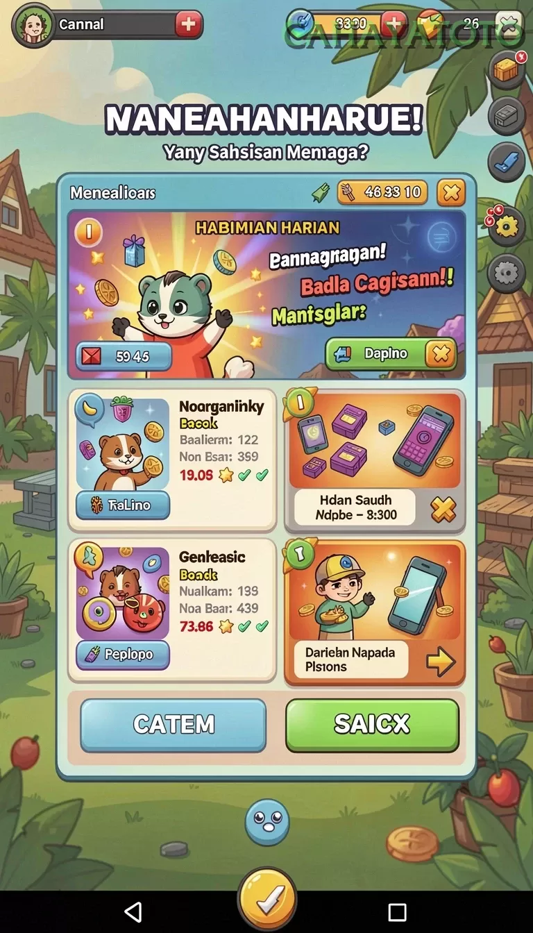 Cuplikan layar CRS99 — menu navigasi